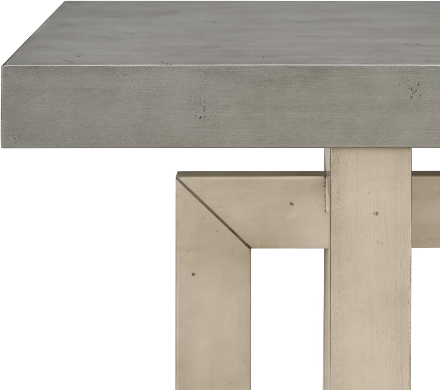 59.1" Console Table, Hallway Table with Industrial-Inspired Concrete Wood Top