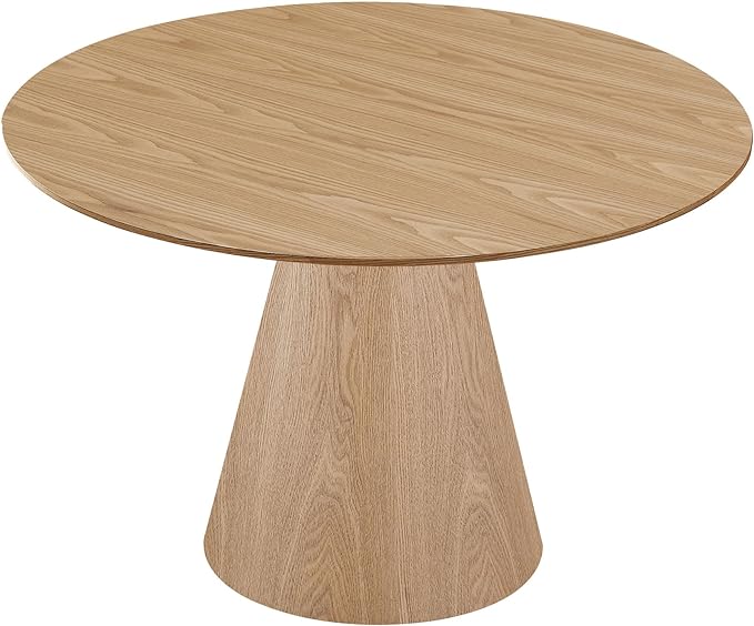 47.2'' Round Wood Dining Table for Living Room Dining Room Kitchen