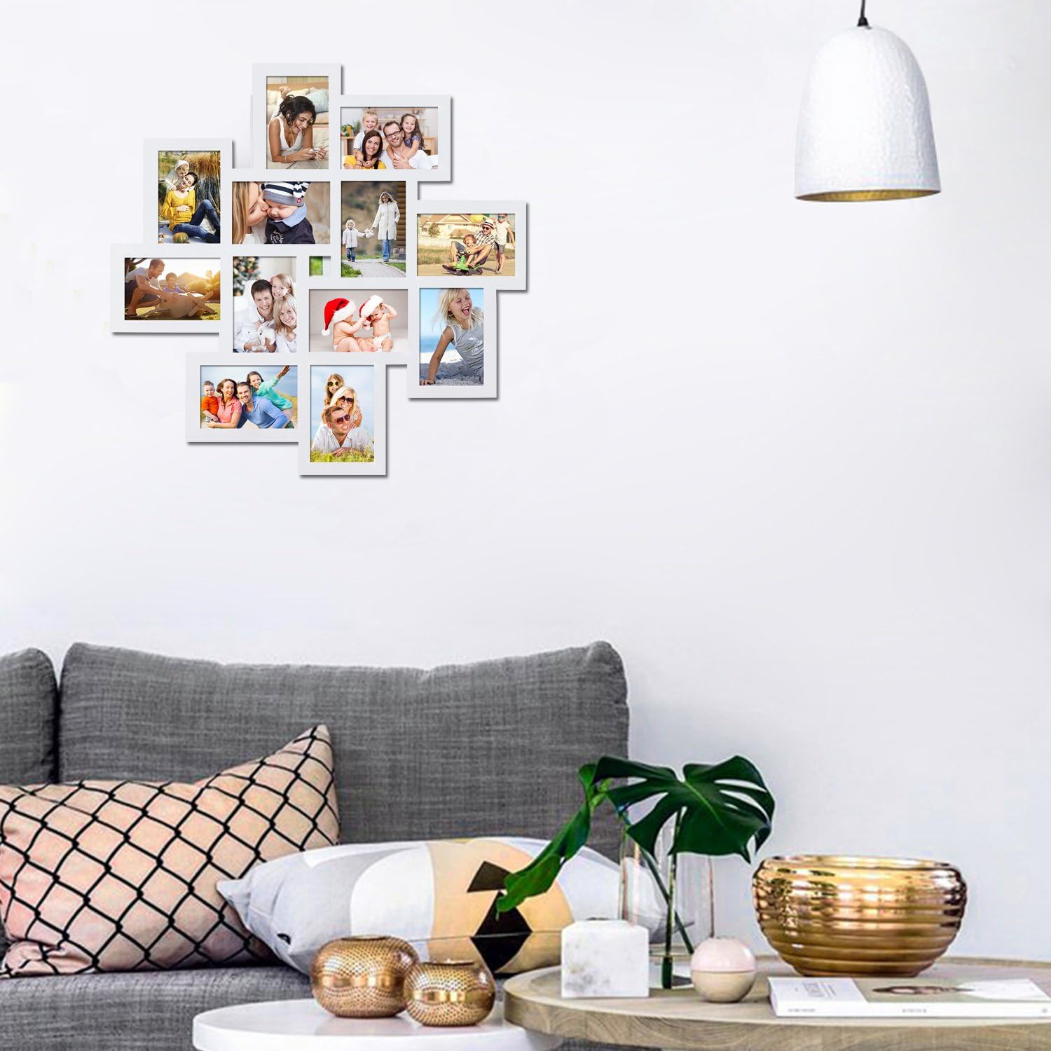 Decorative Wood Wall Hanging Collage Picture Photo Frame