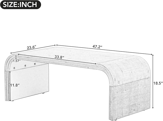 47.2'' Minimalist Coffee Table for Living Room