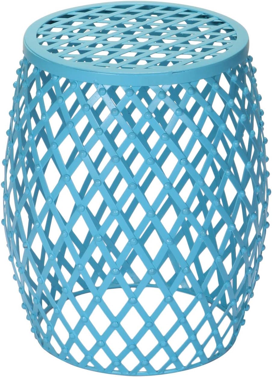 Metal Home Garden Stool, Decorative Accent Display Plant Stand, Side Table, End Table