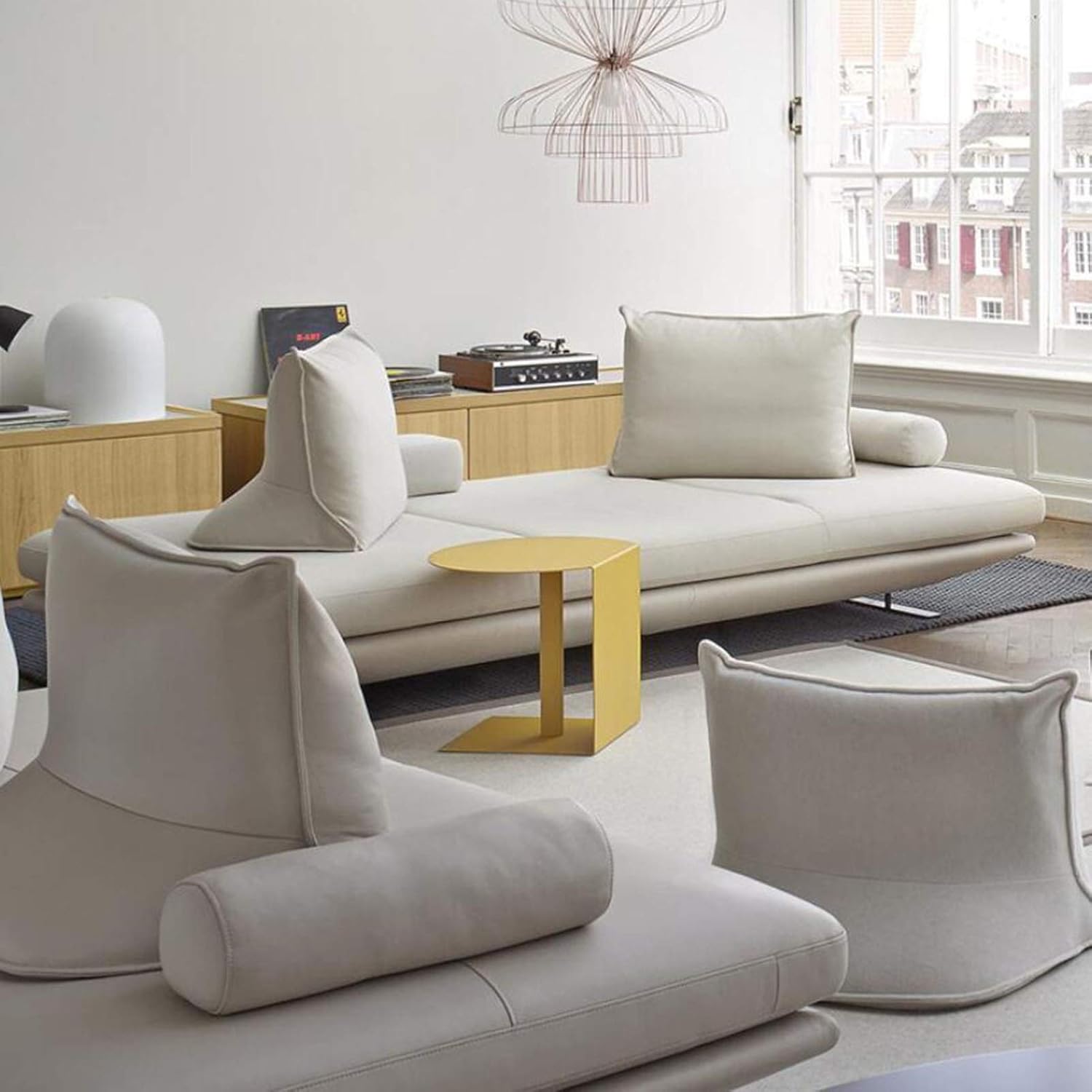 Side Table Snack Side Table, C Shaped Mobile End Table