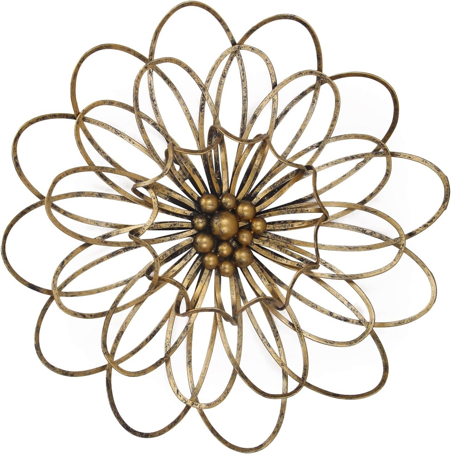 Metal Flowers Wall Decor, Modern Wall Art Decoration Floral Sculpture