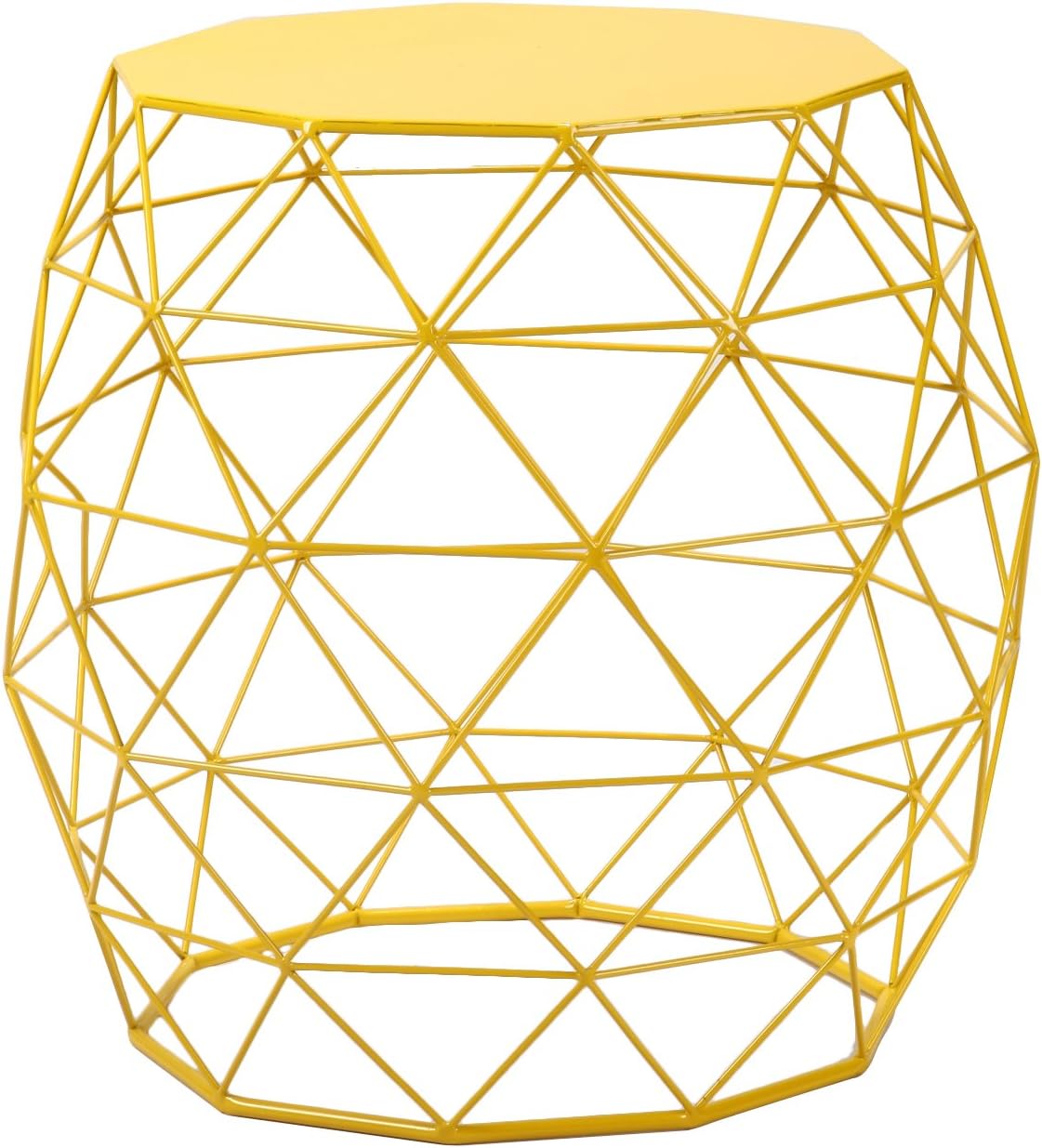 18-inch Home Garden Wire Round Metal Stool, Decorative Accent Display Plant Stand