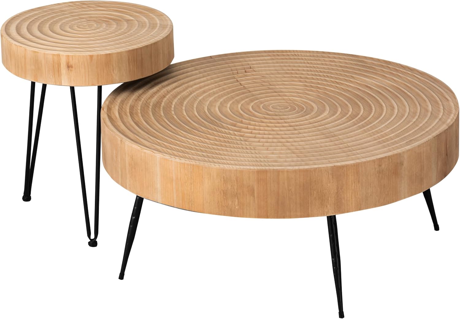 2-Piece Modern Farmhouse Living Room Coffee Table Set