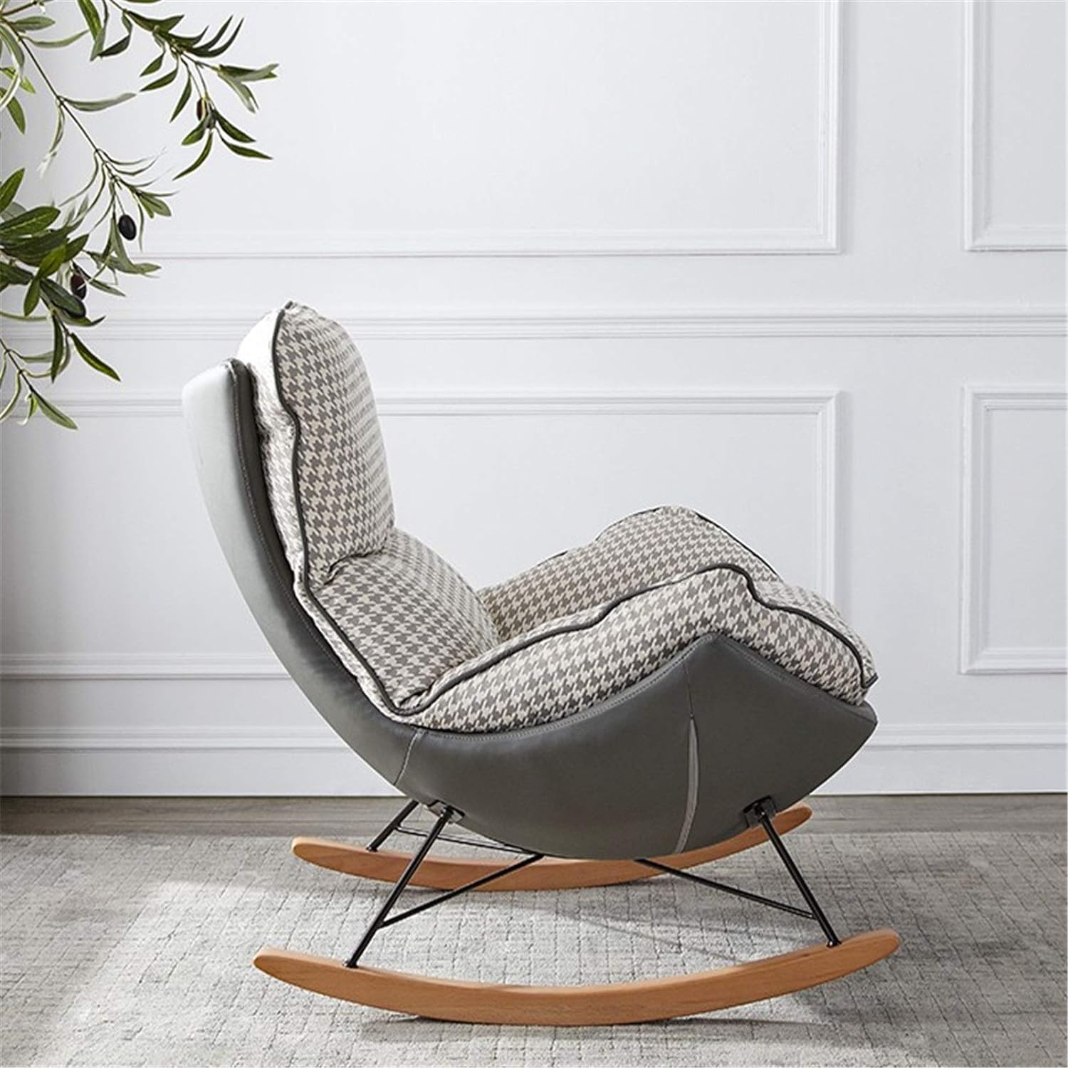 Rocking Chair Nordic Simple Rocking Chair Lazy Leisure Backrest Balcony Single Chair
