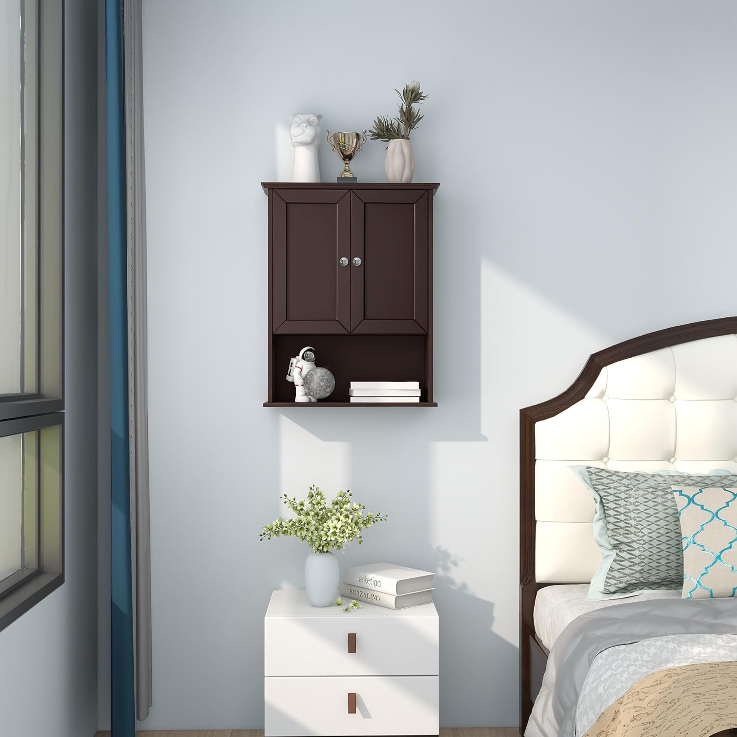 Bathroom Wall Cabinet Expresso Over Toilet Storage Cabinets 24x30 in Above Toilet Wood Medicine Cabinets