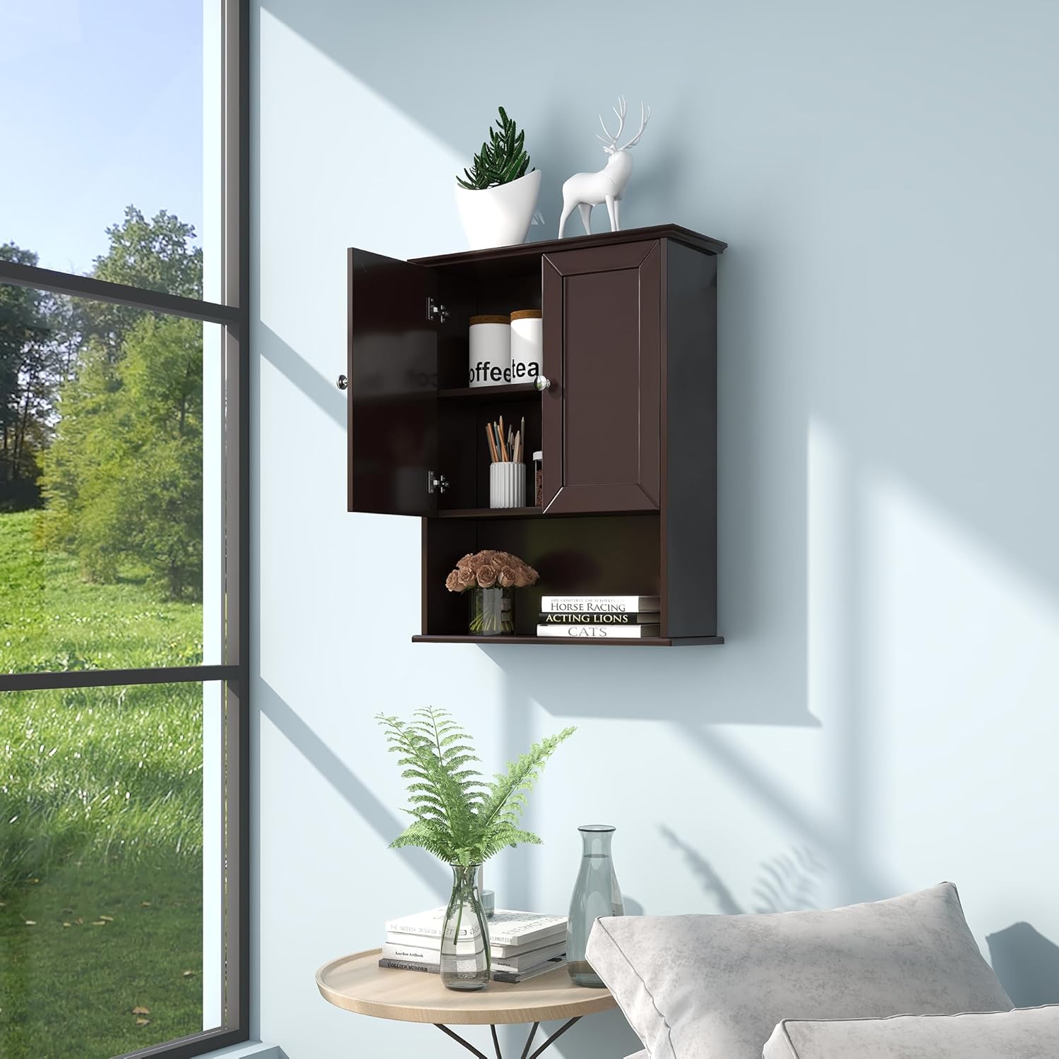Bathroom Wall Cabinet Expresso Over Toilet Storage Cabinets 24x30 in Above Toilet Wood Medicine Cabinets