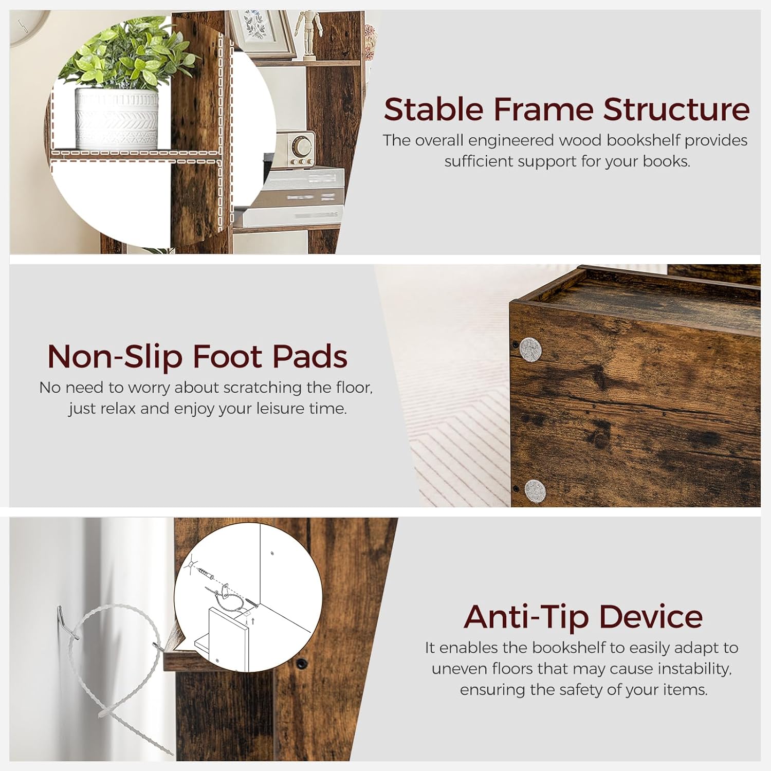 Bookcases and Bookshelves, 4-Tier Bookcase with 12 Shelves and 2 Drawers