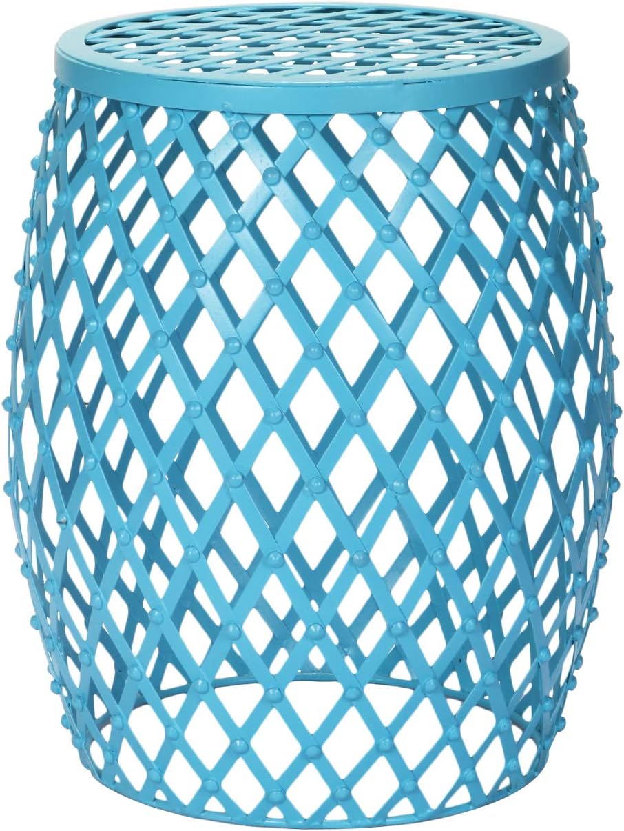 Metal Home Garden Stool, Decorative Accent Display Plant Stand, Side Table, End Table