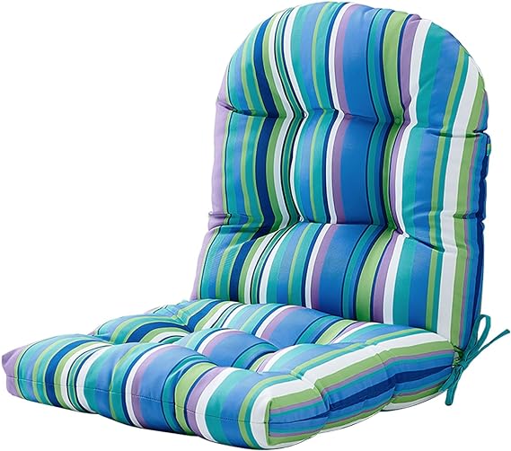 Chair Pads, Seat/Back Patio Cushions - Waterproof Solid Tufted Pillow, Indoor/Outdoor Pads with Ties