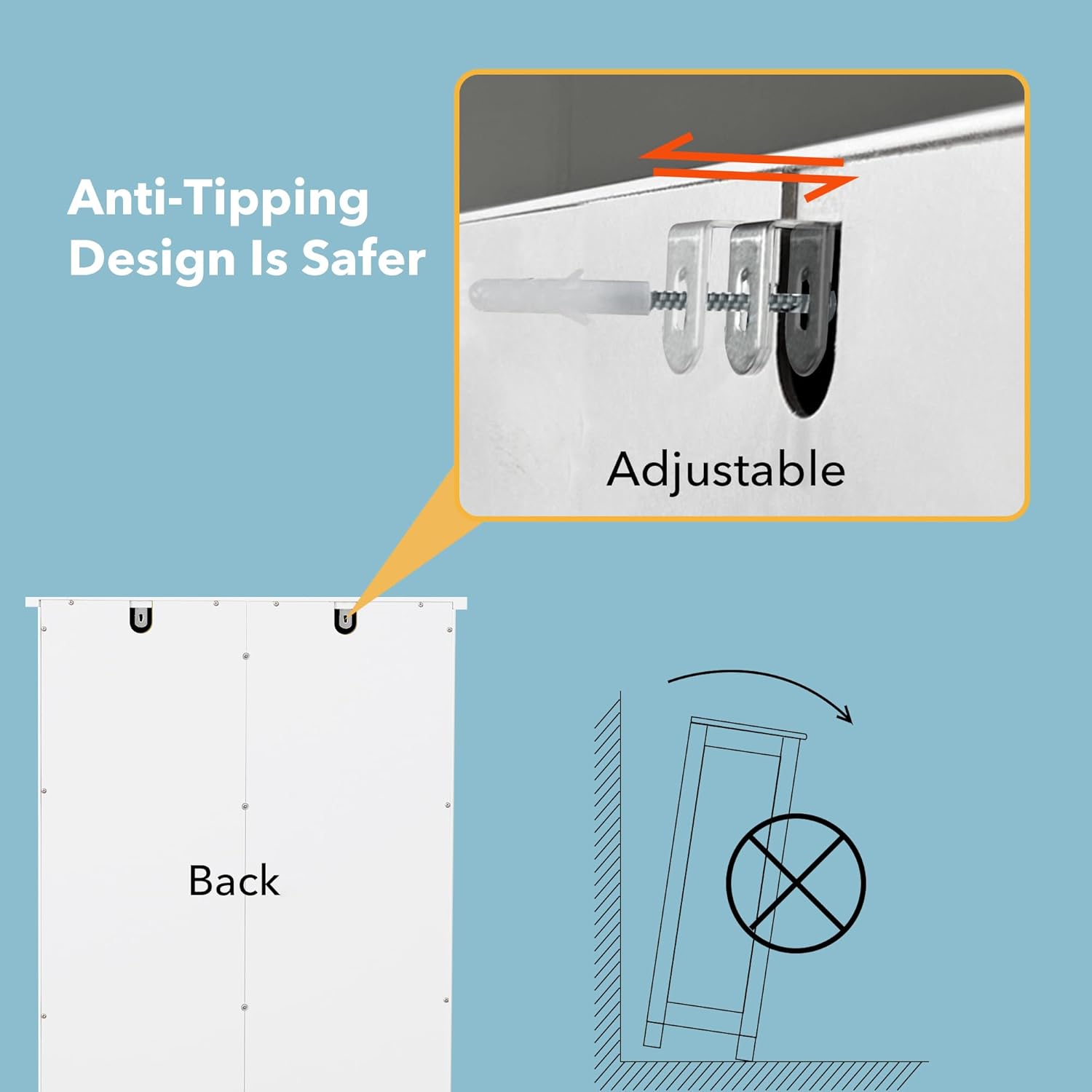 Bathroom Floor Cabinet 22x32 Inch Bathroom Cabinets Freestanding Storage Cabinet with Adjustable Shelves