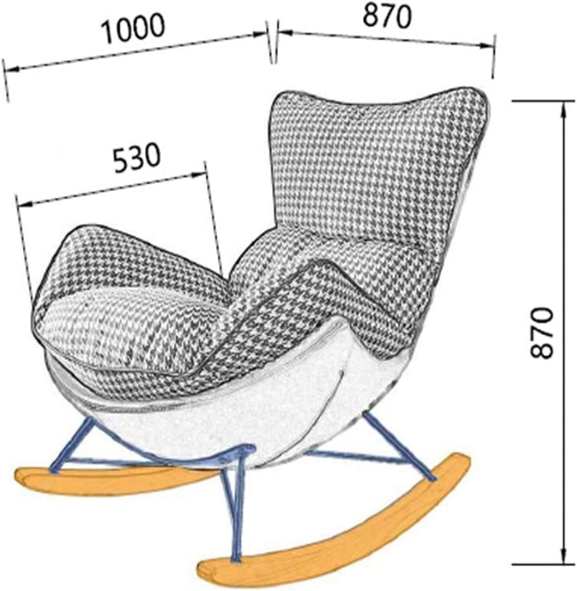 Rocking Chair Nordic Simple Rocking Chair Lazy Leisure Backrest Balcony Single Chair