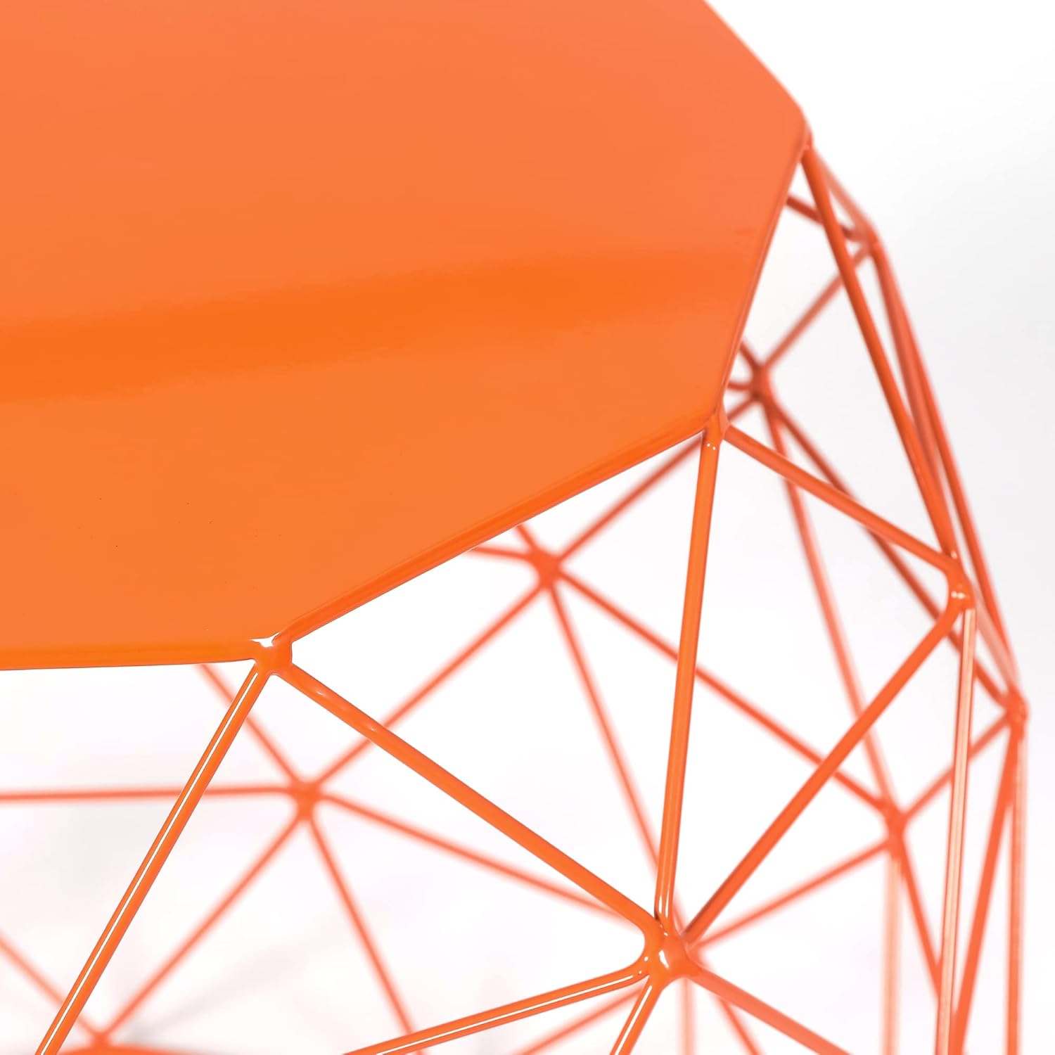 18-inch Home Garden Wire Round Metal Stool, Decorative Accent Display Plant Stand