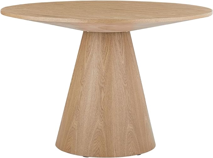47.2'' Round Wood Dining Table for Living Room Dining Room Kitchen