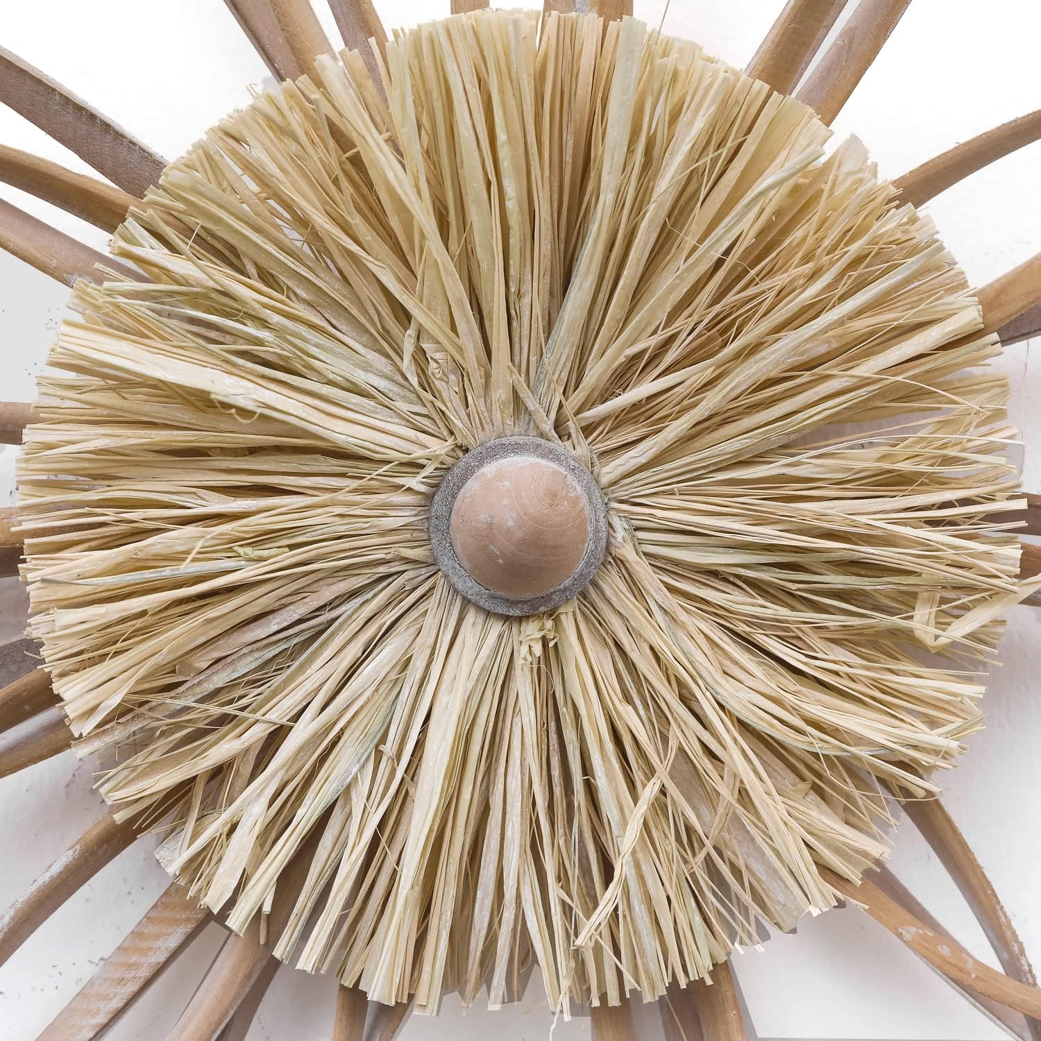 Large Metal Flower Wall Sculptures for Living Room, Bedroom, Bathroom (Wooden Flower)