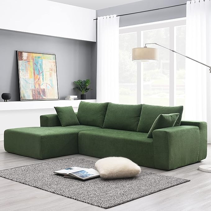 109" Modular Sofa Couch Convertible Sectional Sofa