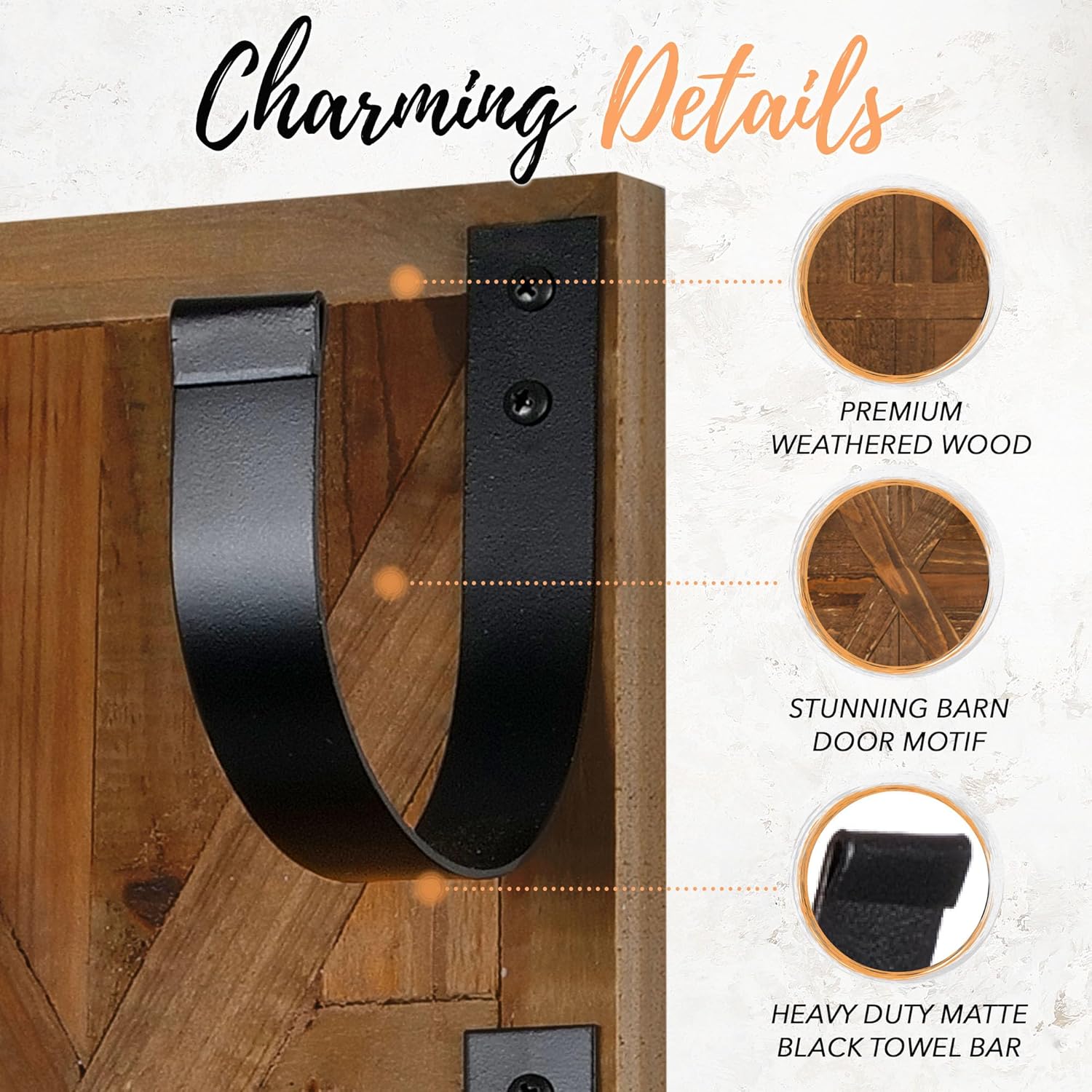 Rustic Farmhouse Towel Rack for Rolled Towels – Stunning Barn Wood Farmhouse Bathroom Decor