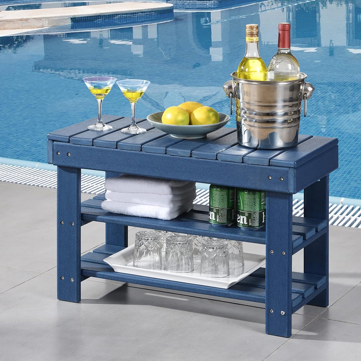 Small Side Table Waterproof Outdoor End Tables for Patio