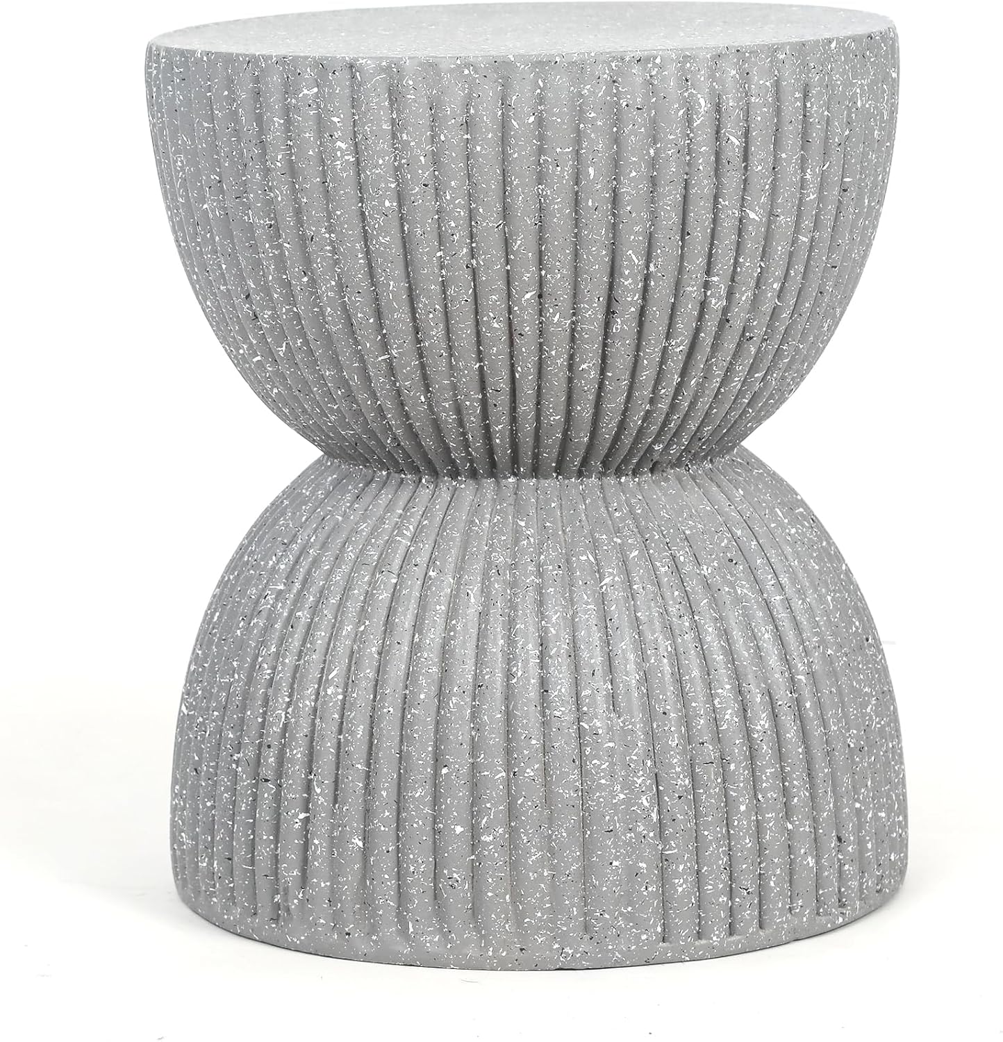 16.9" H Concrete Side Table for Outdoor, Modern Accent End Coffee Table