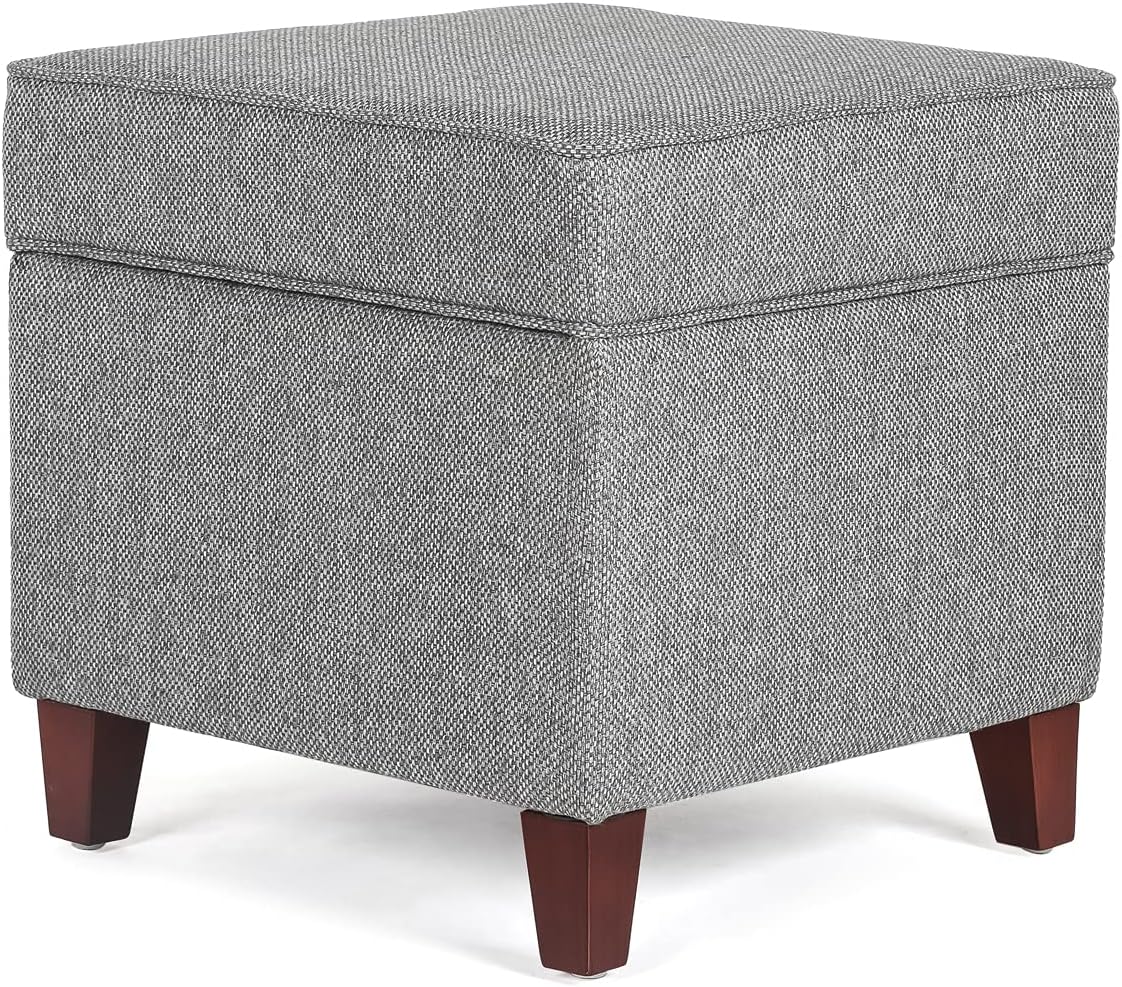 17’’ Square Ottoman with Storage- Small Storage Ottoman Foot Rest