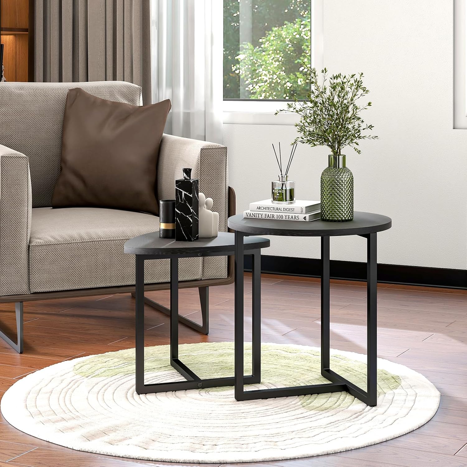 Coffee Table Side Tables End Tables Living Room Set of 2