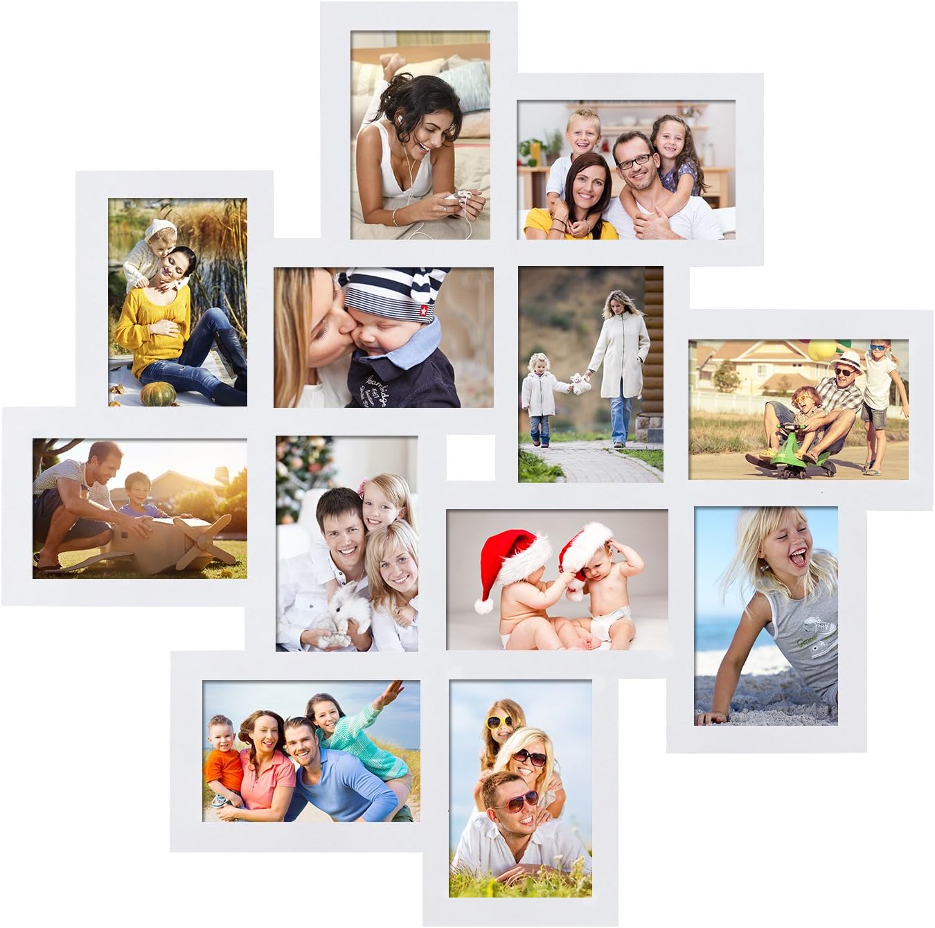 Decorative Wood Wall Hanging Collage Picture Photo Frame