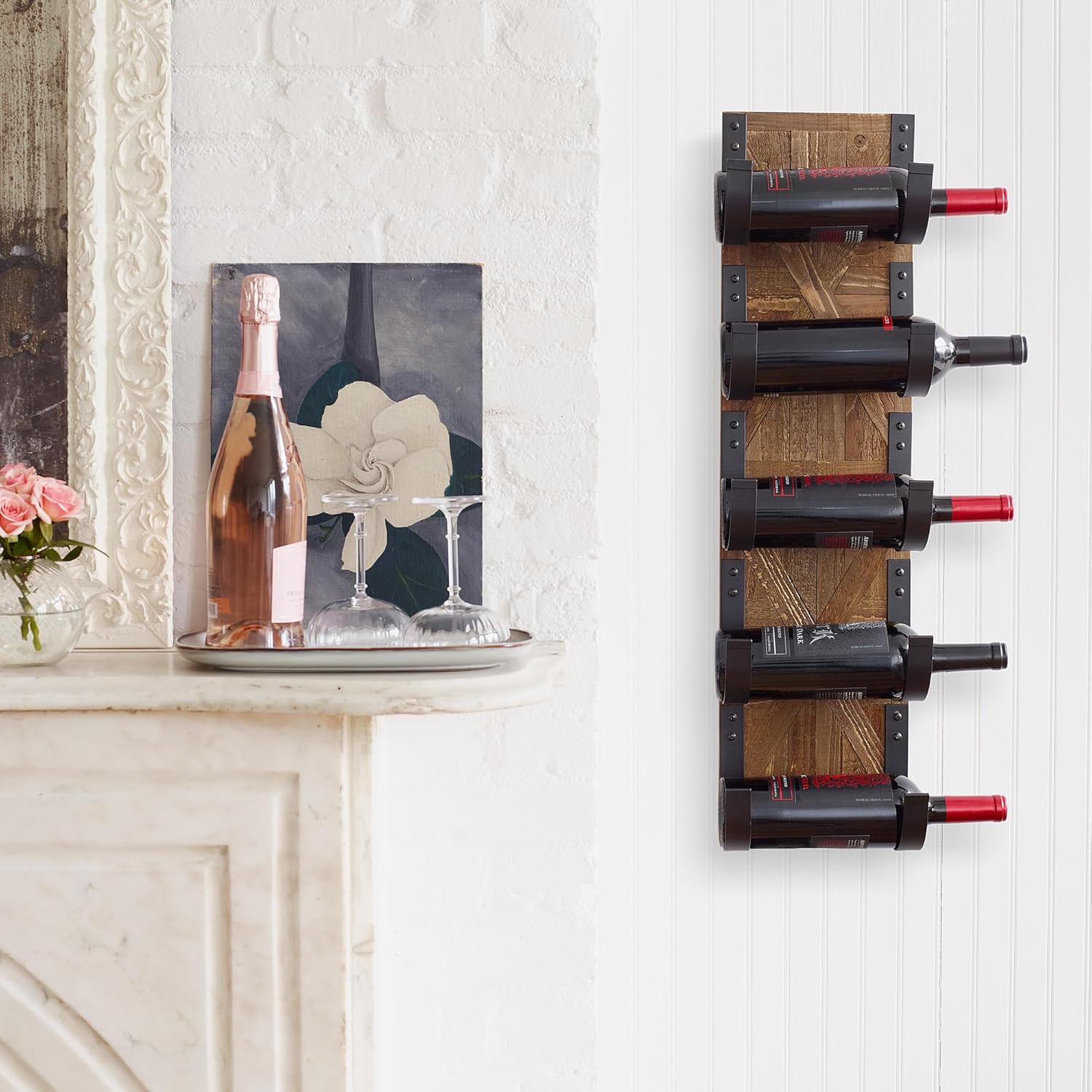 Rustic Farmhouse Towel Rack for Rolled Towels – Stunning Barn Wood Farmhouse Bathroom Decor