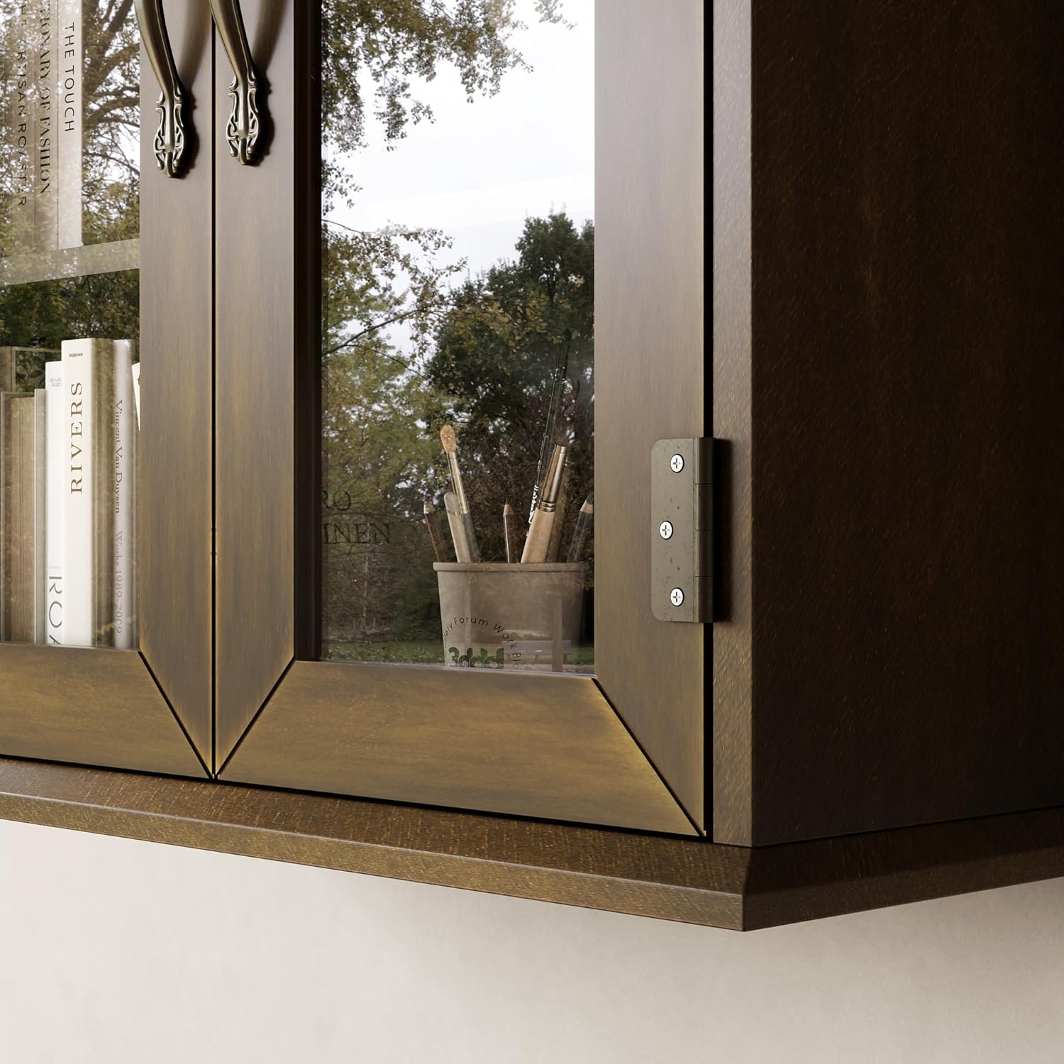 Wood Medicine Cabinet with Acrylic Doors, Bathroom Wall Cabinet with Adjustable Shelves Over The Toilet