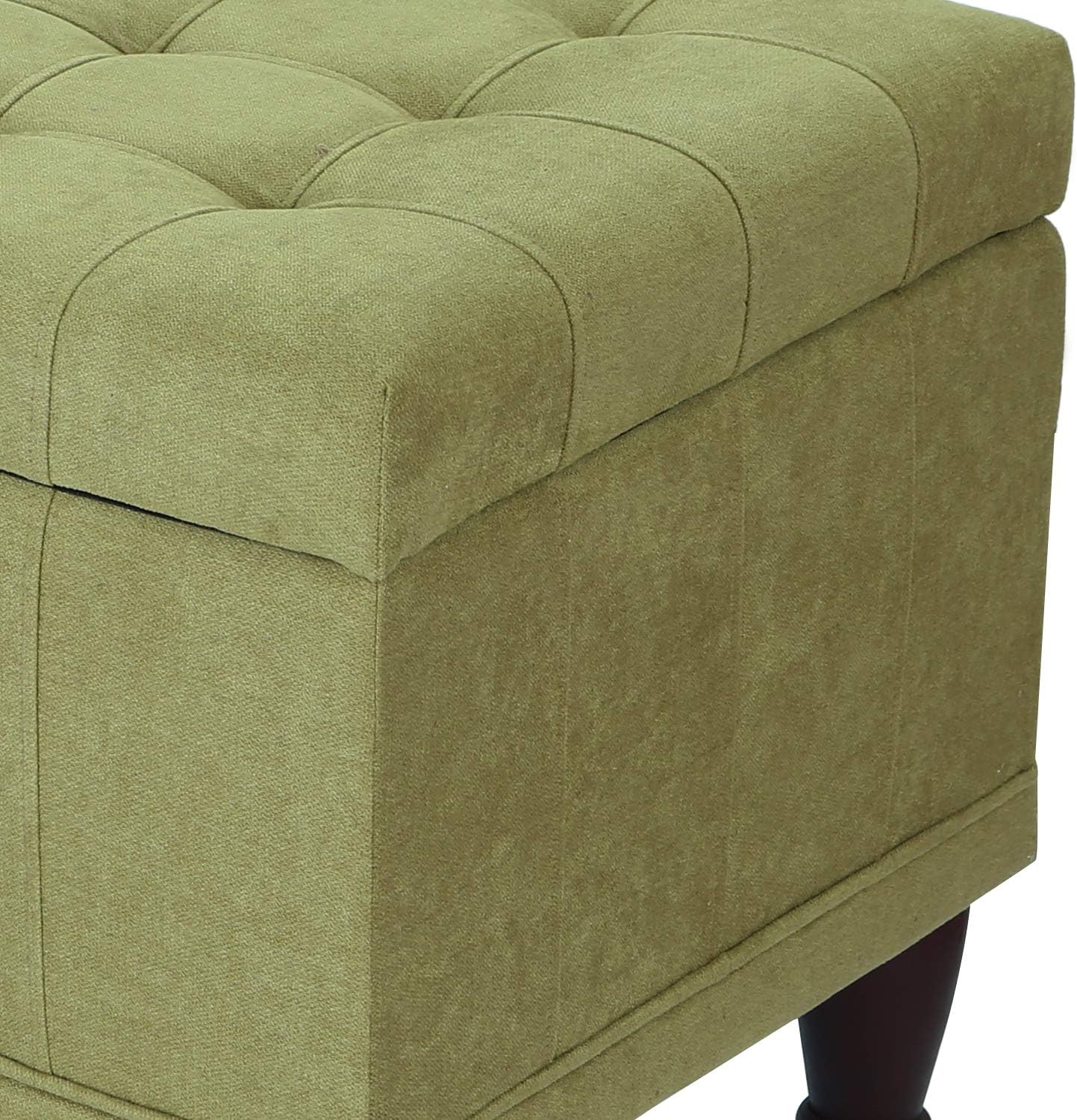 41’’ Tufted Ottoman with Storage- Green Rectangular Lift Top Storage Ottoman