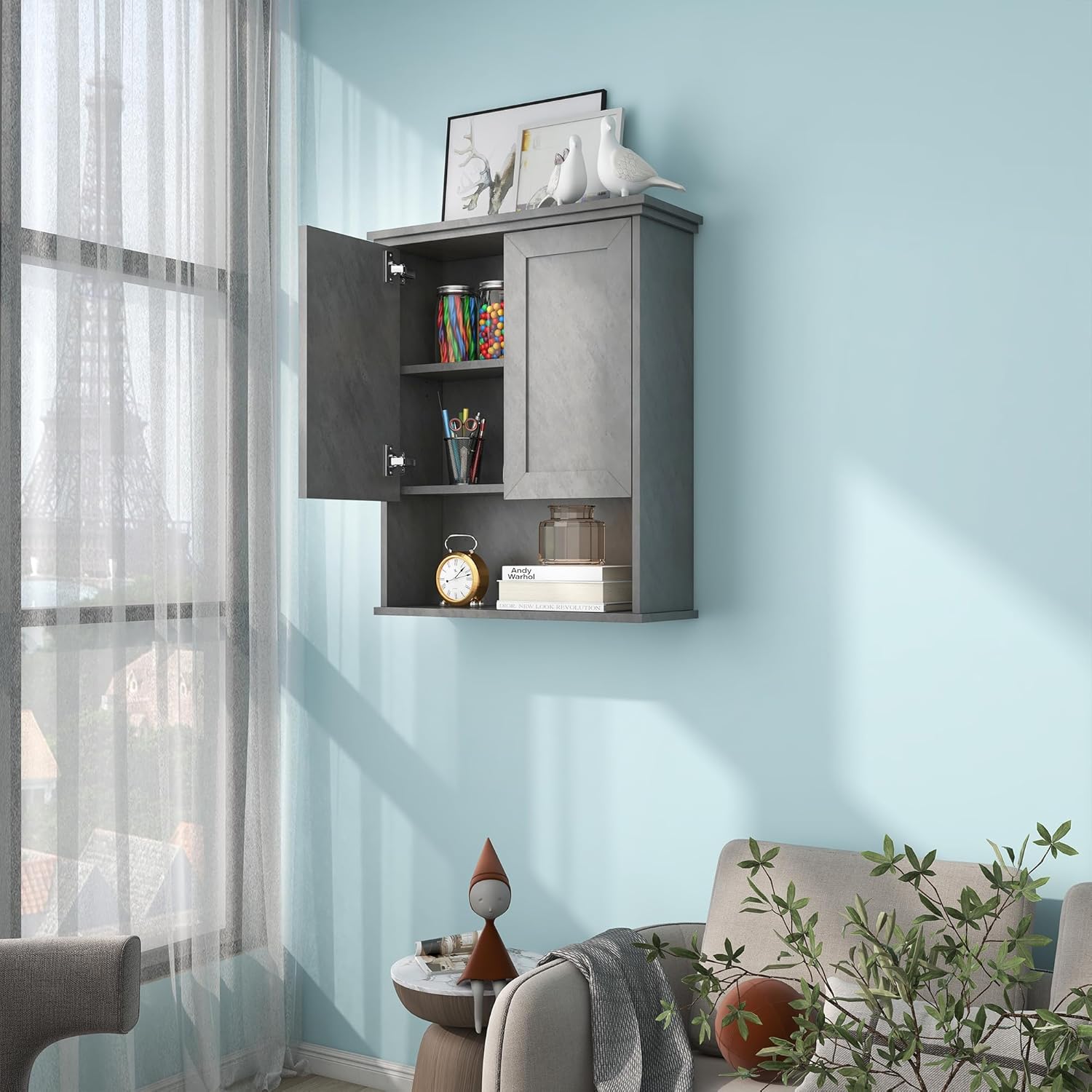 Bathroom Wall Cabinet Over Toilet Storage Cabinets 25x30 in Above Toilet Wood Medicine Cabinets for Bathroom Wall Mounted Cabinet