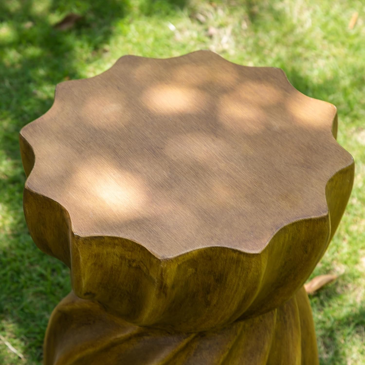 18.9" H Concrete Side Table for Outdoor, Modern Accent End Coffee Table