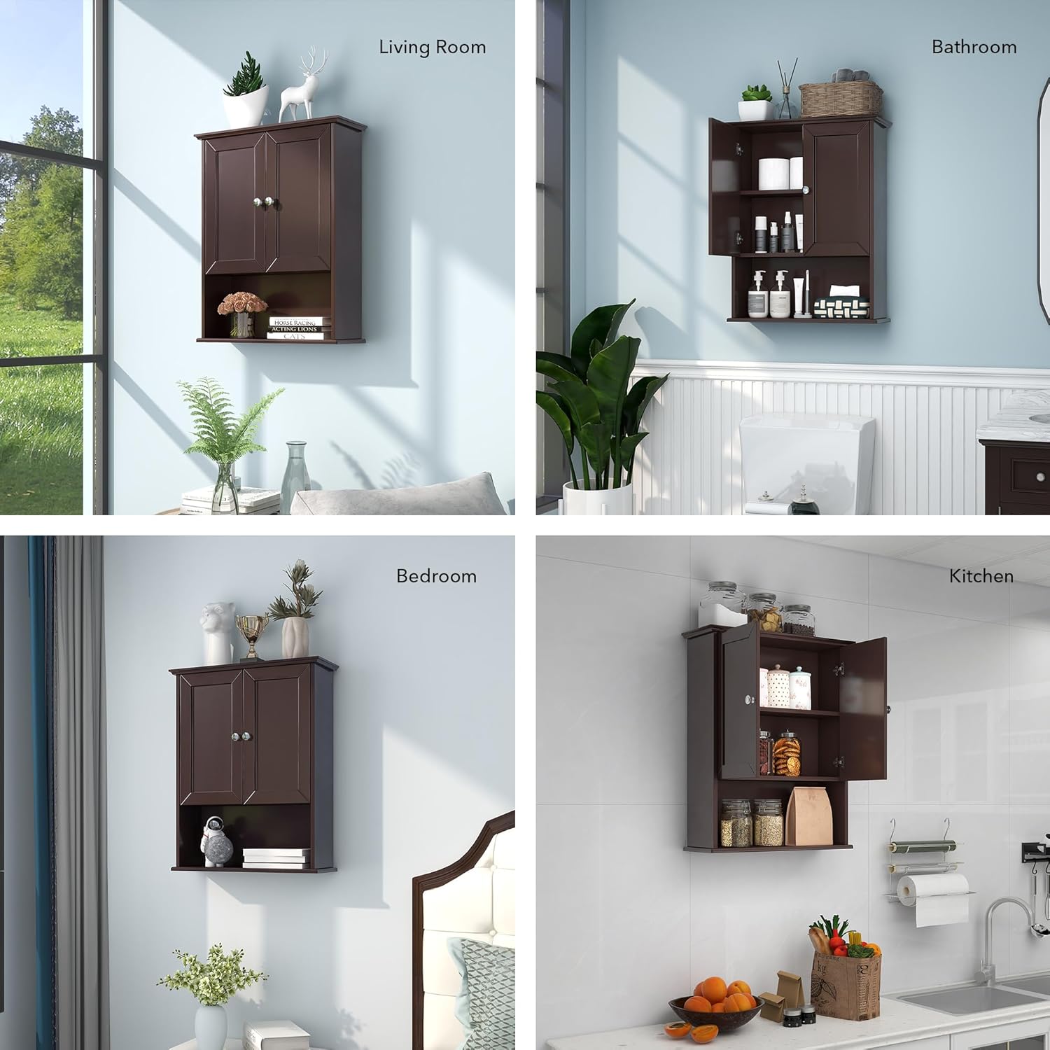 Bathroom Wall Cabinet Expresso Over Toilet Storage Cabinets 24x30 in Above Toilet Wood Medicine Cabinets