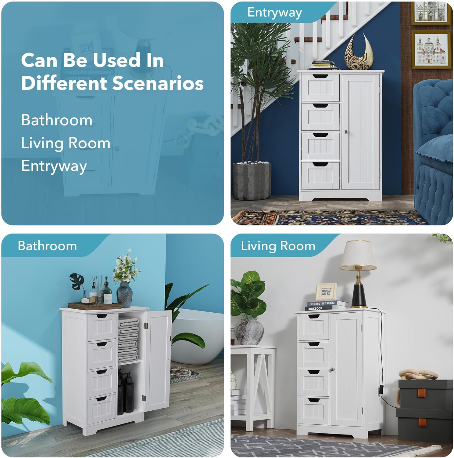 Bathroom Floor Cabinet 22x32 Inch Bathroom Cabinets Freestanding Storage Cabinet with Adjustable Shelves