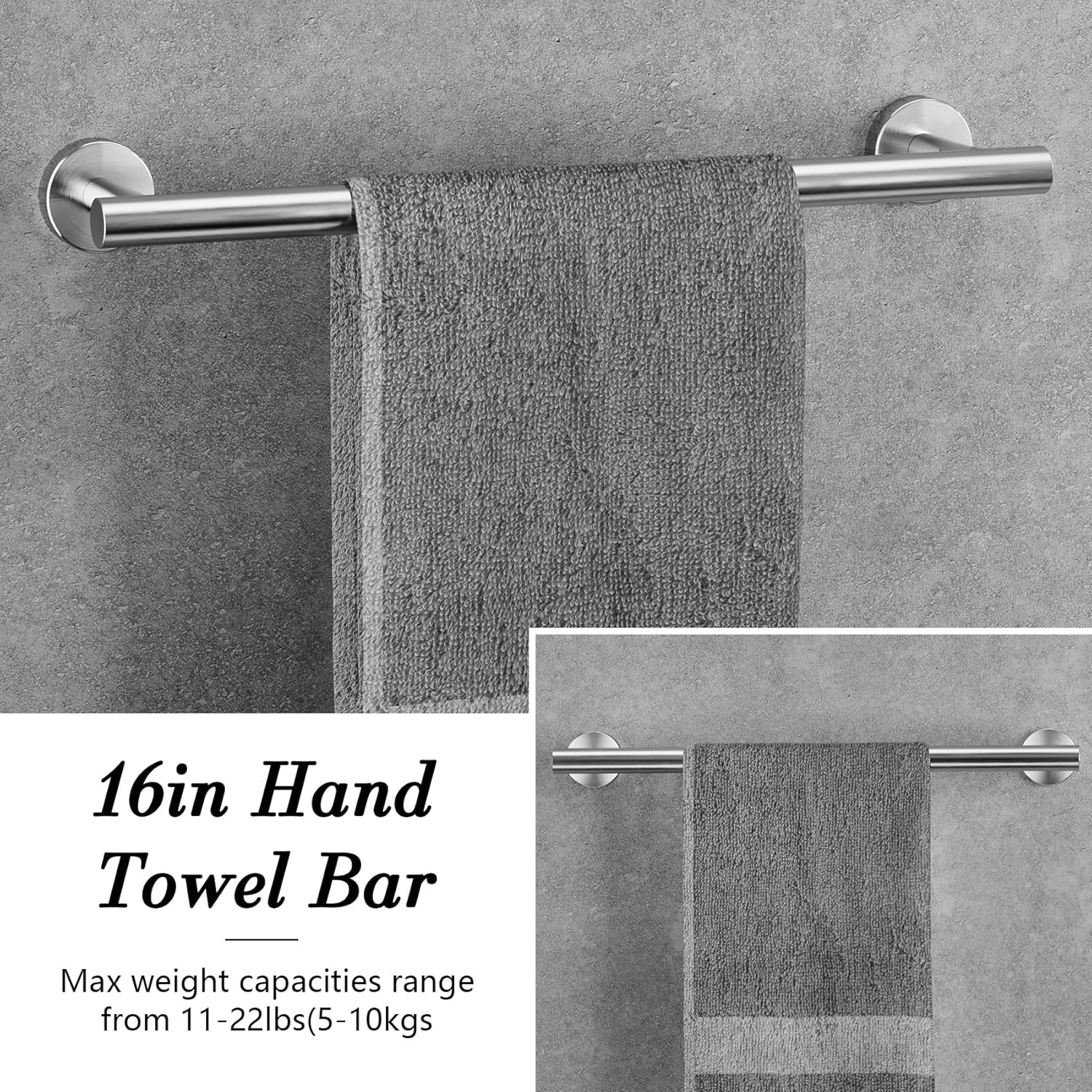 14 Pieces Bathroom Hardware Set Brushed Nickel, Stainless Steel Bathroom Hardware Set, Bath Towel Bar Set