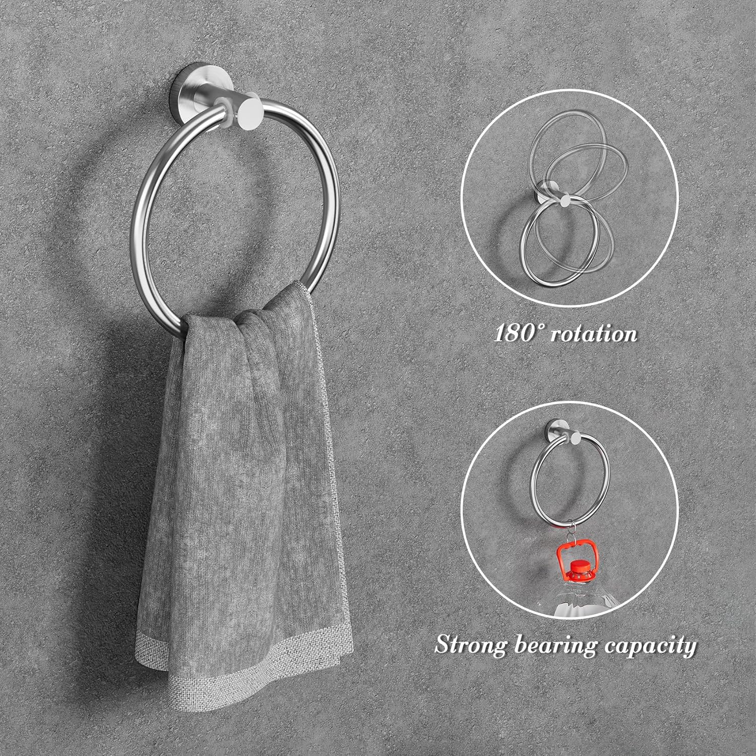 14 Pieces Bathroom Hardware Set Brushed Nickel, Stainless Steel Bathroom Hardware Set, Bath Towel Bar Set