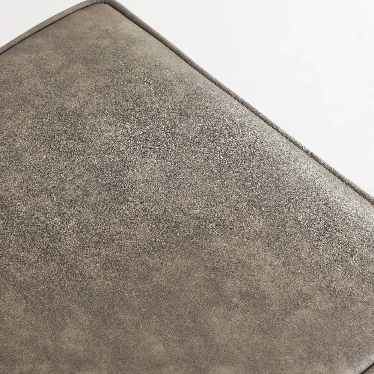 17.5" Square Faux Leather Ottoman with Storage - Upholstered PU Foot Rest - Flip Top Footstool