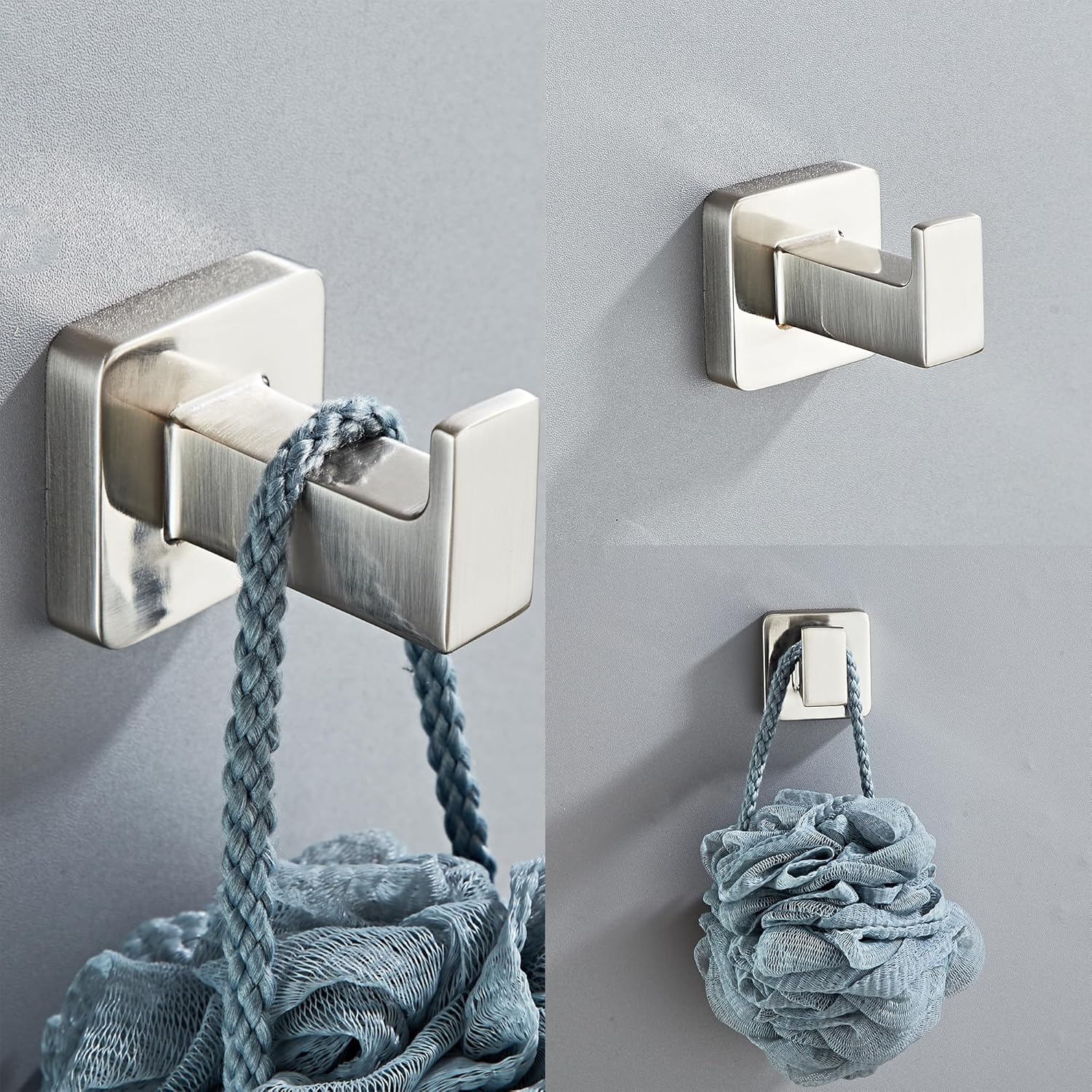 Brushed Nickel Bathroom Hardware Set 4 Pieces,Bathroom Accessories Set Stainless Steel Wall Mounted