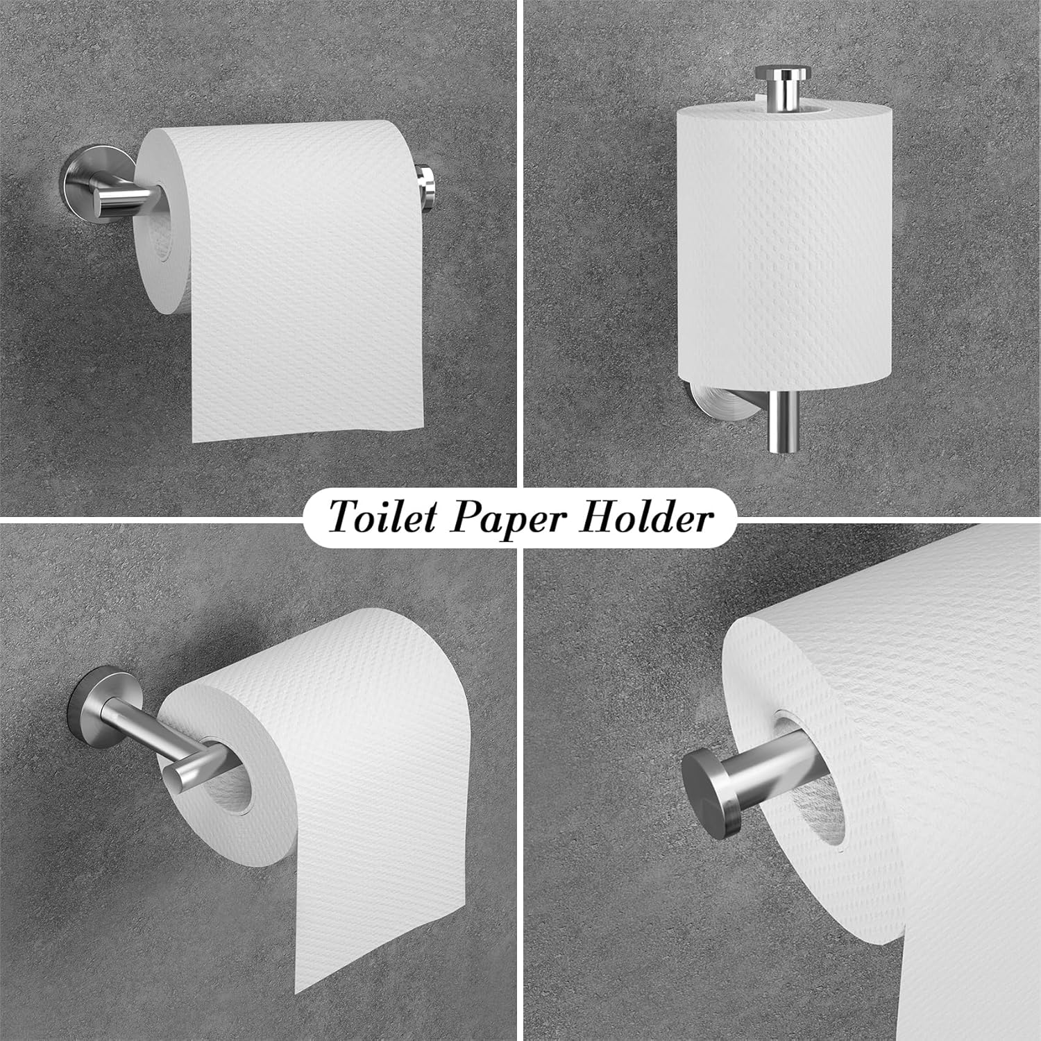 14 Pieces Bathroom Hardware Set Brushed Nickel, Stainless Steel Bathroom Hardware Set, Bath Towel Bar Set