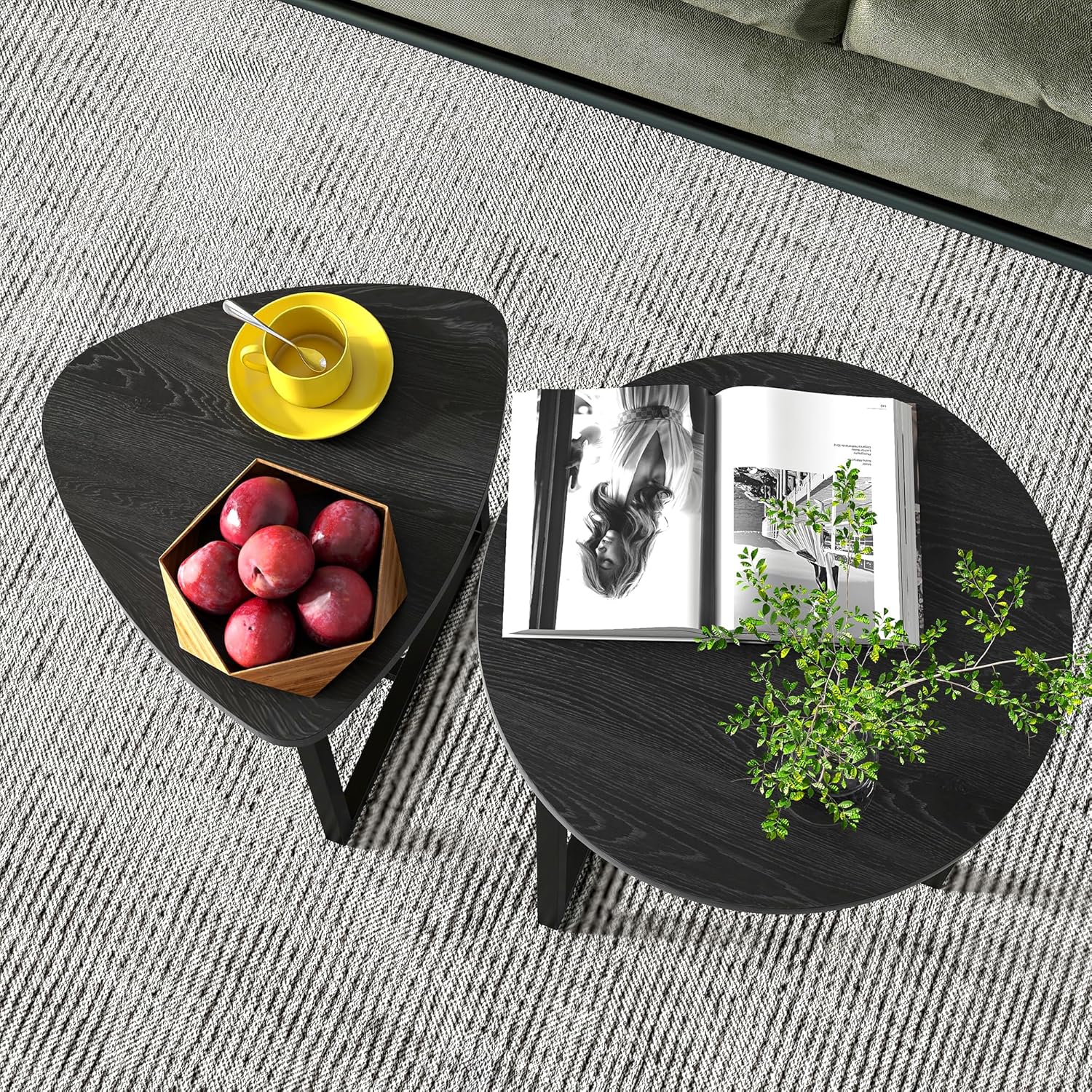 Coffee Table Side Tables End Tables Living Room Set of 2