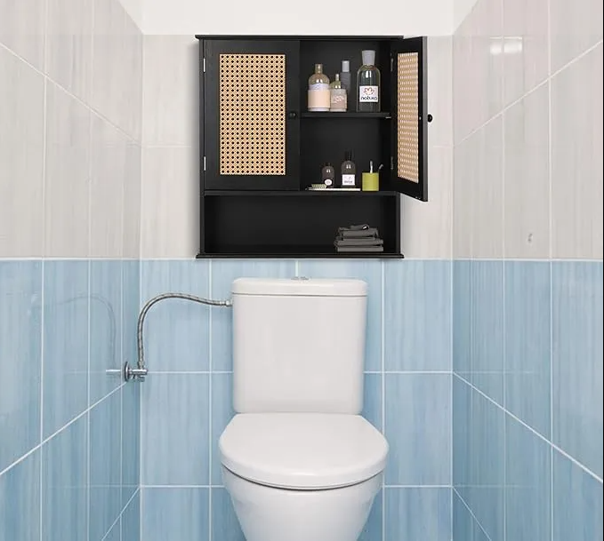 Bathroom Cabinet Wall Mounted,Vanity Mirror with Storage,Medicine Cabinet with Mirror (Bamboo)