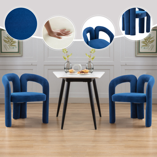 JPJPUU Contemporary Designed Velvet Fabric Upholstered Accent/Dining Chair /Barrel Side Chairs Kitchen Armchair