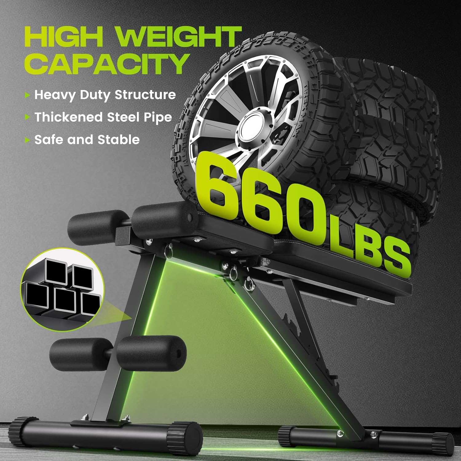 OPPSDECOR Weight Bench for Home Gym, Fast Foldable Workout Bench Press for Home Gym Full Body Strength Training