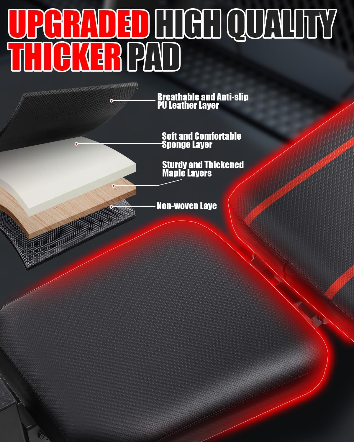 OPPSDECOR Standard Weight Bench Set with Squat Rack