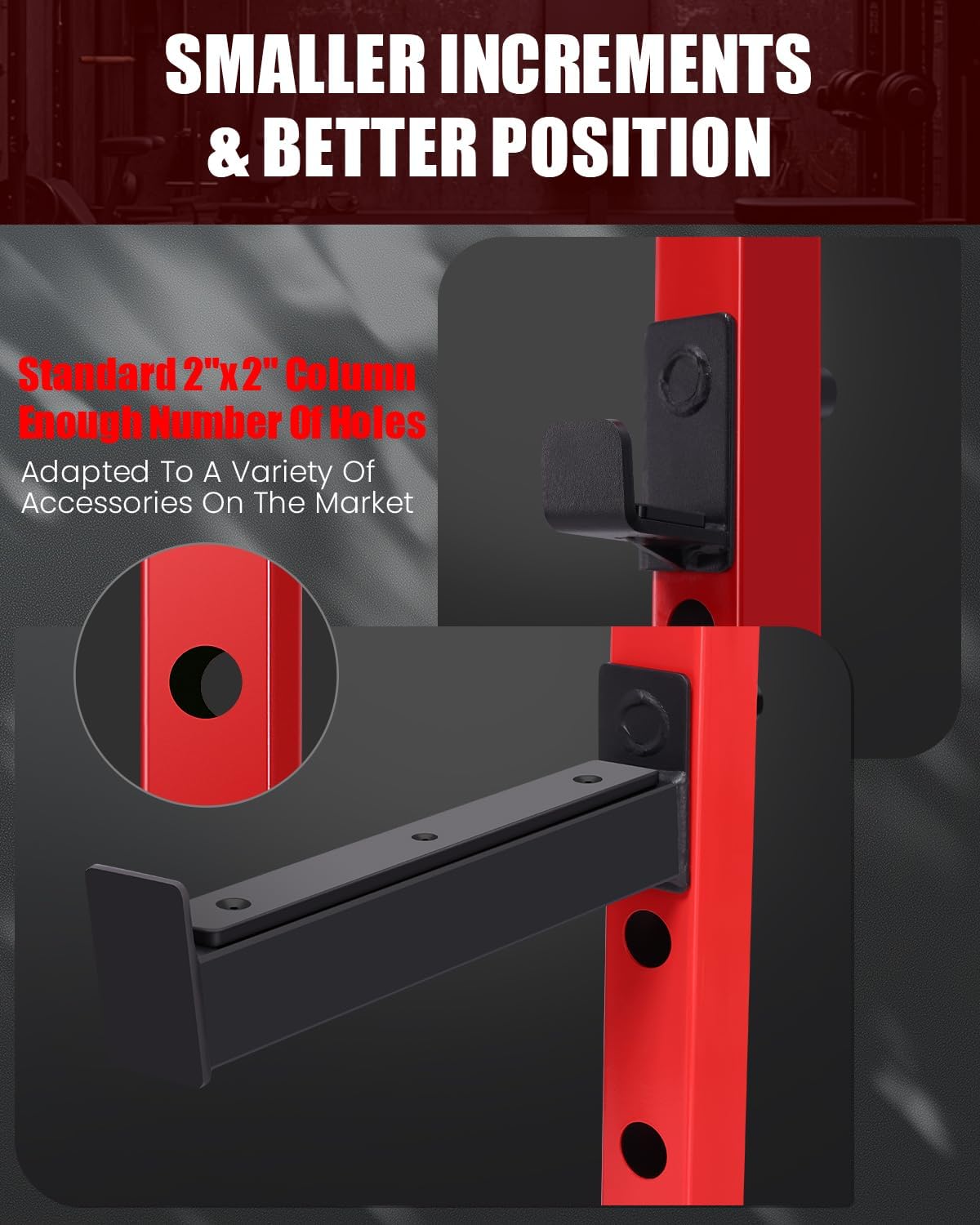 OPPSDECOR Adjustable Power Cage with Pull-Up Bar Power Rack with J-Hooks & Barbell Holders