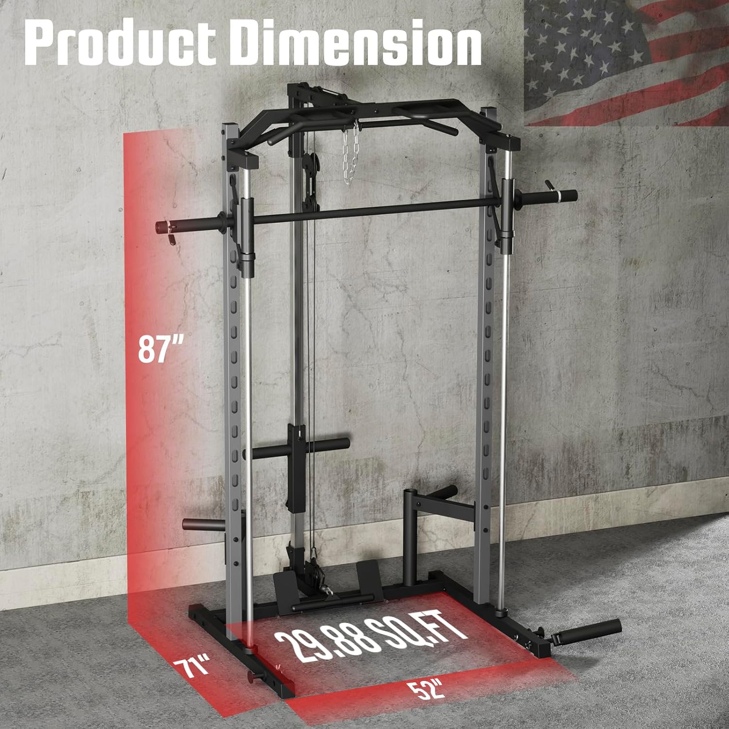 OPPSDECOR All-in-One Adjustable Smith Machine