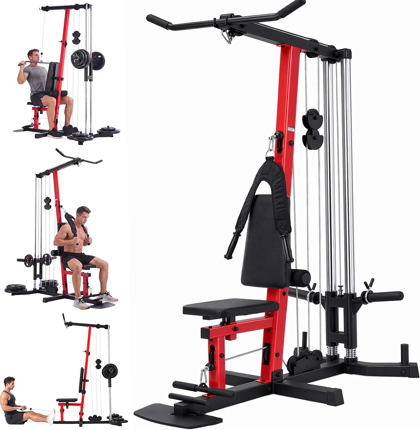 OPPSDECOR All in One Home Gym, LAT Pulldown Cable Pulley Workout Station