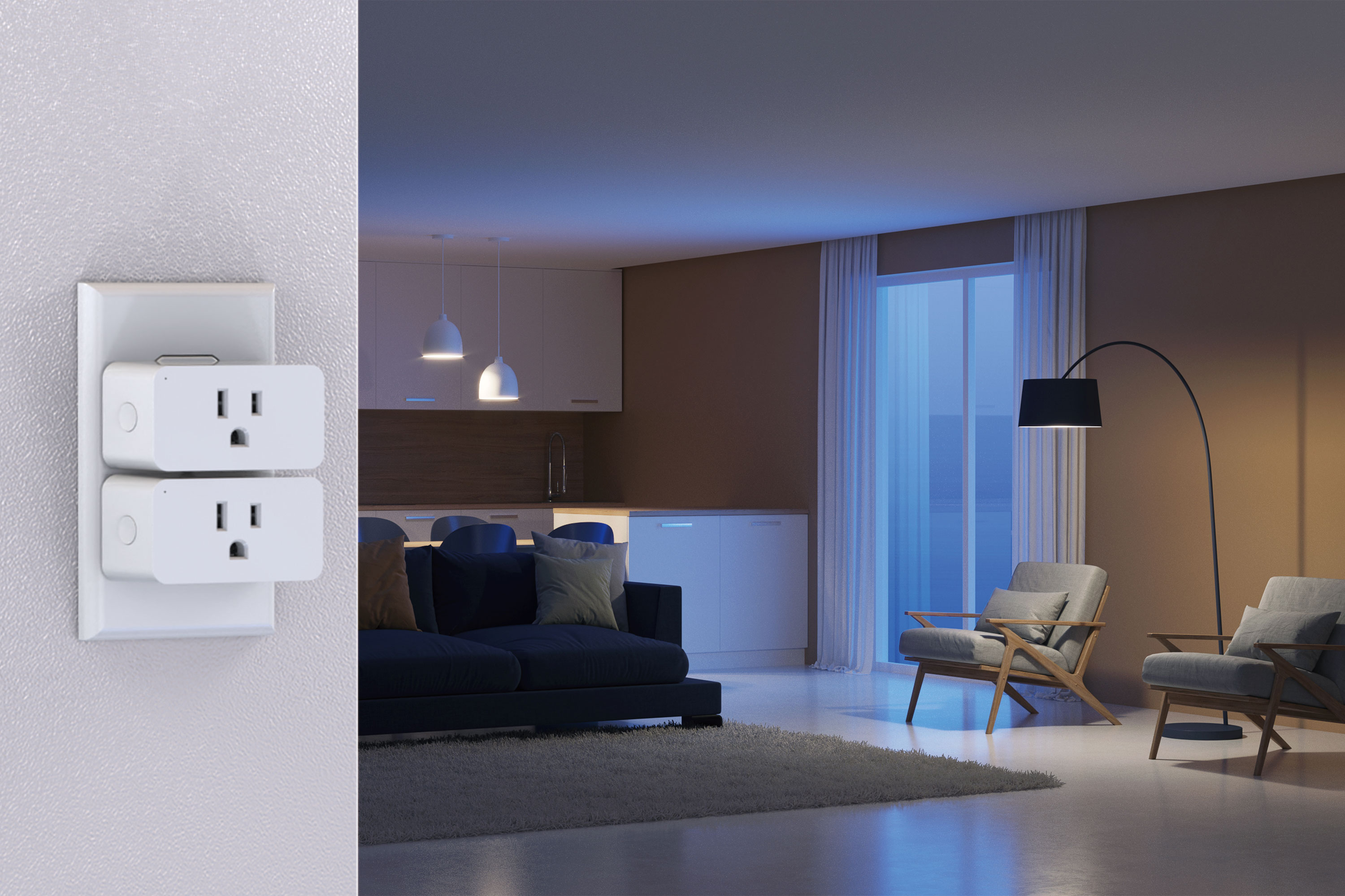 Minoston Outdoor Smart Plug Wi-Fi Plugs Outlet with 2 Individual