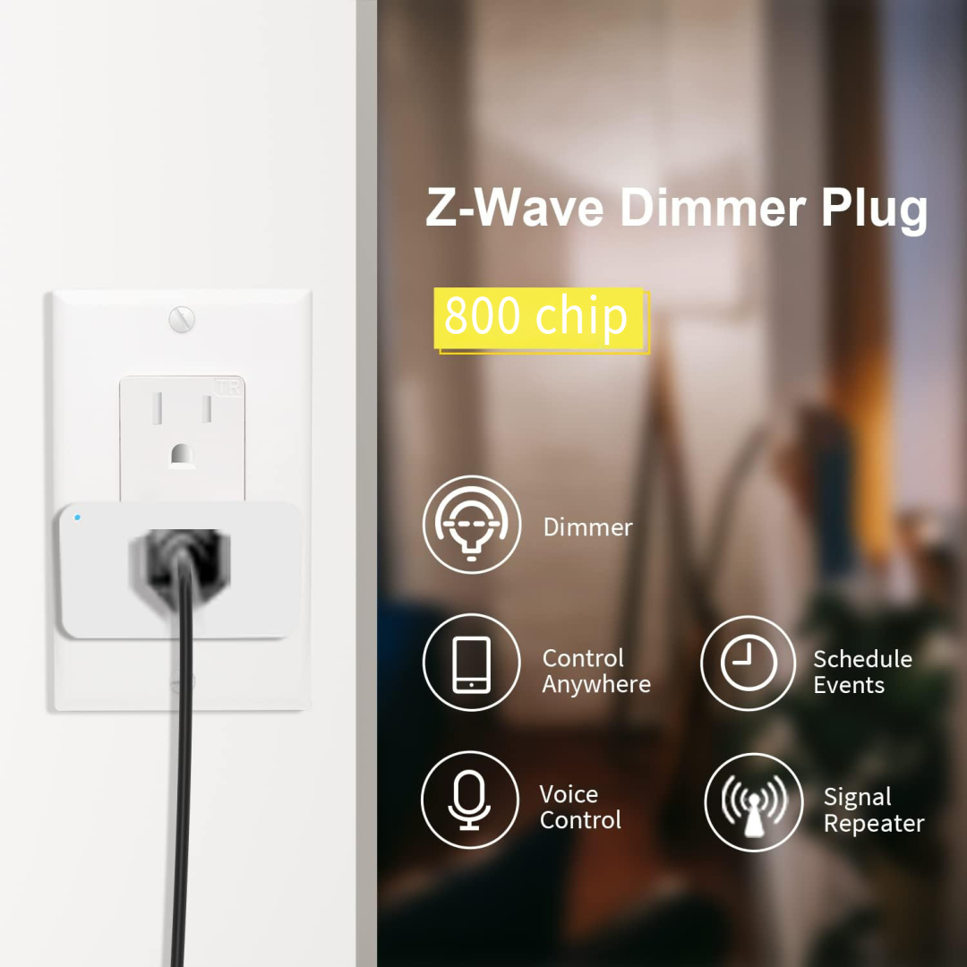 Minoston ZWave 800 Series Dimmer Smart Plug for Indoor (MP31ZD)