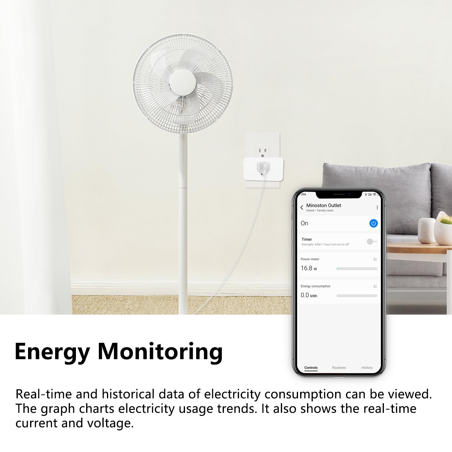 Minoston Z-Wave 700 Series Mini Smart Plug for Indoor (MP31Z)